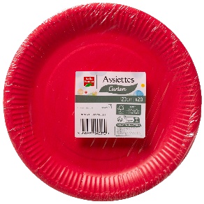 Belle France 20-Pack Red 23 cm Cardboard Plates