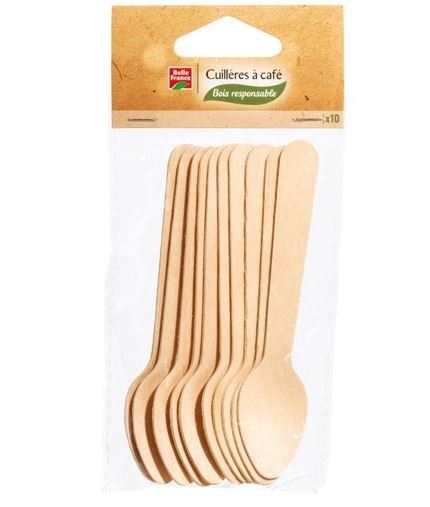 Belle France Lot de 10 Cuillères en Bois