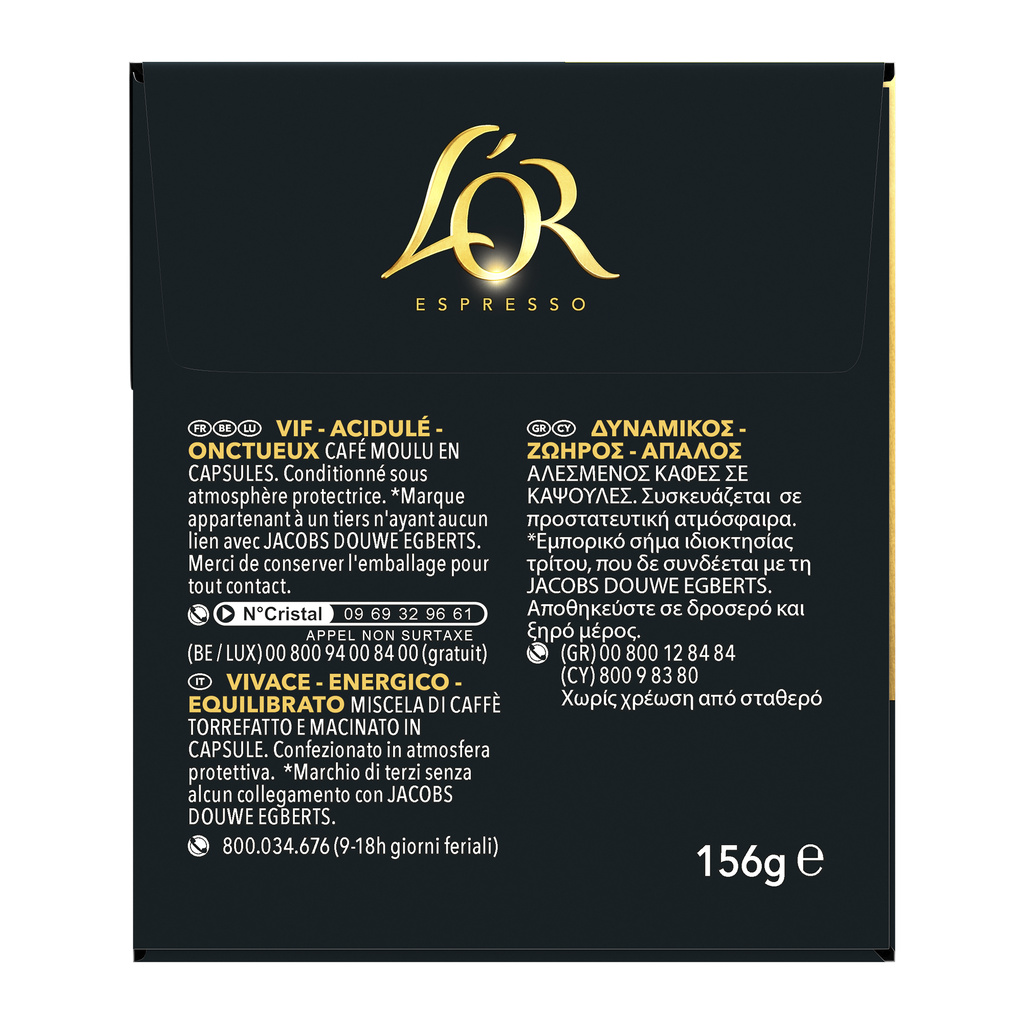 L'OR Espresso Splendente Coffee Capsules x30 (Intensity 7) - 156g