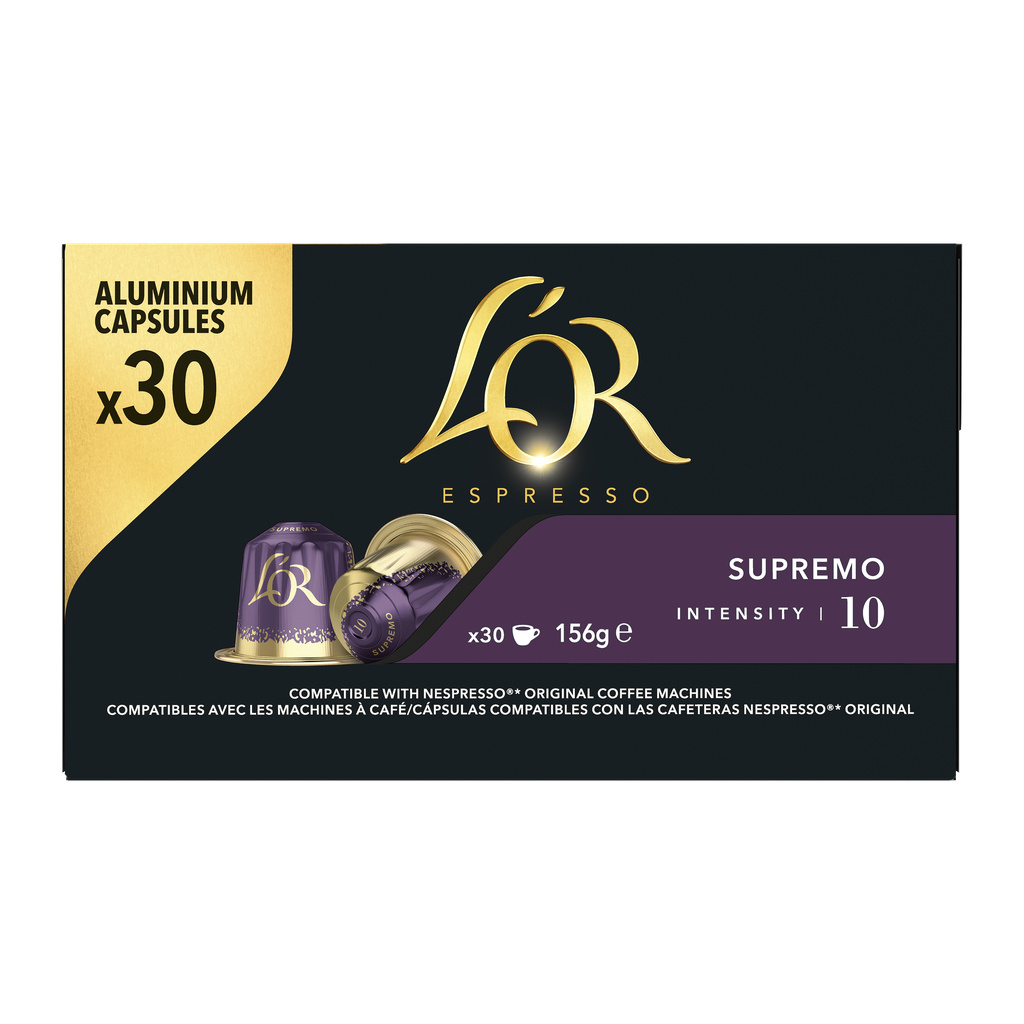 L OR ESPRESSO SUPREMO CAFE EN CAPSULES X 30 (INTENSITE 10) - 156 GR