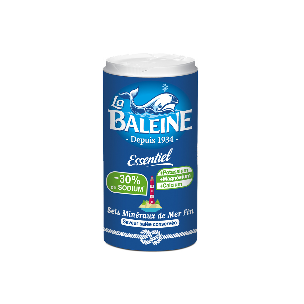 La Baleine Sel Essentiel boite verseuse 350g 30% de sodium en moins