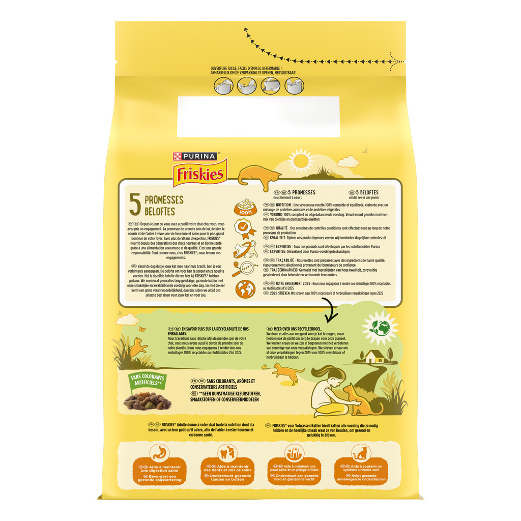 FRISKIES Adult Cat Kibble Chicken & Vegetables - 3KG