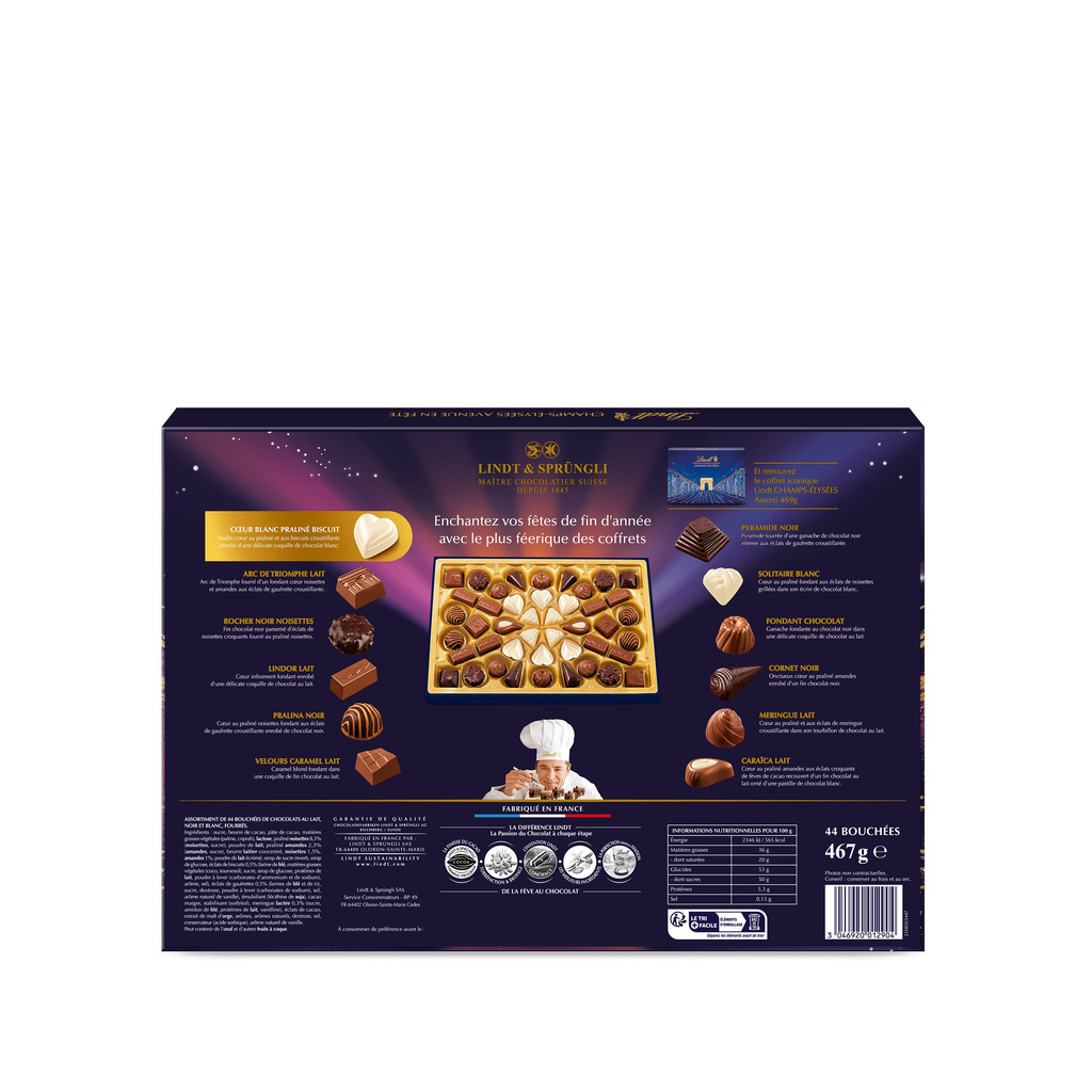 LINDT CHOCOLATE "CHAMPS-ELYSEES AVENUE EN FETE" box 467G