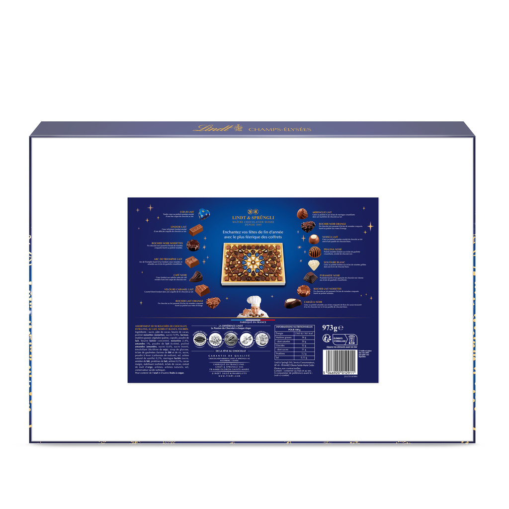 LINDT CHAMPS-ELYSEES BOITE ASSORTI 973G