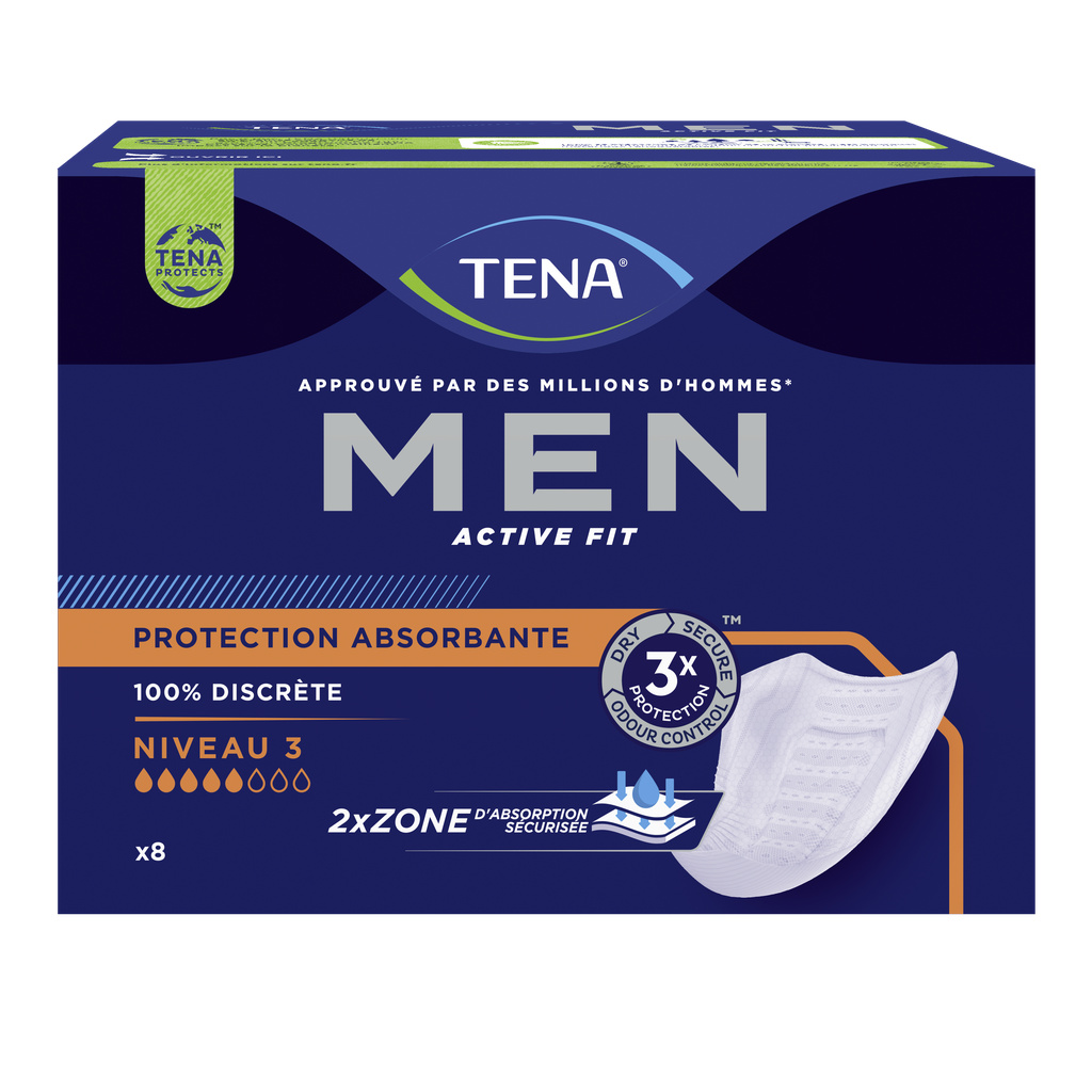 TENA Men Active fit protections niveau 3 x8