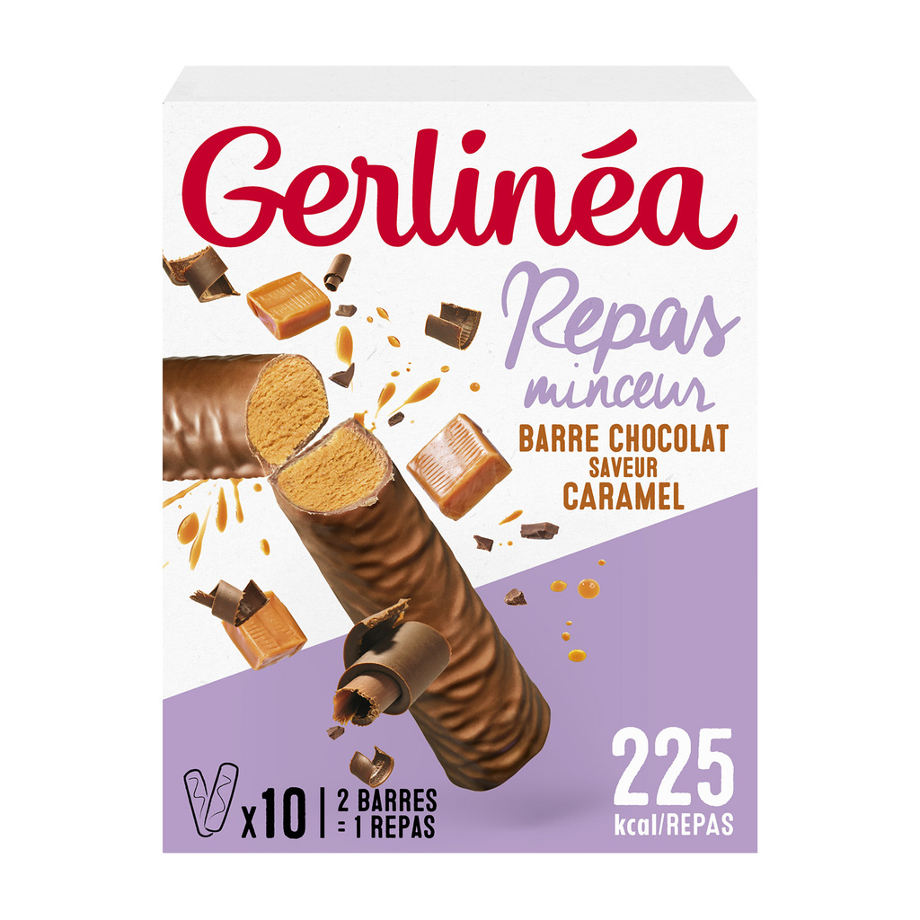 GERLINEA BARRE CHOCOLAT CARAMEL X 10 310G