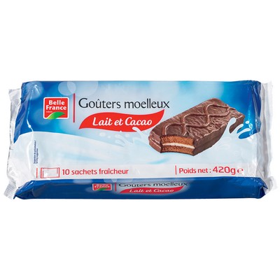 Soft Cocoa Snack Cakes x10 Belle France 420g