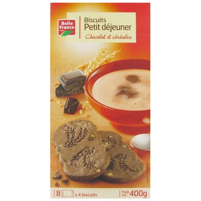 Belle France Chocolate & Cereal Breakfast Biscuits x32 400g