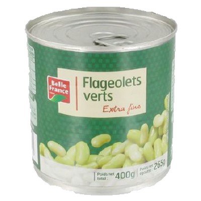 Extra Fine Green Flageolet Beans Belle France 400g Can