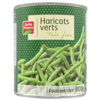 Extra Fine Green Beans Belle France Can 800g