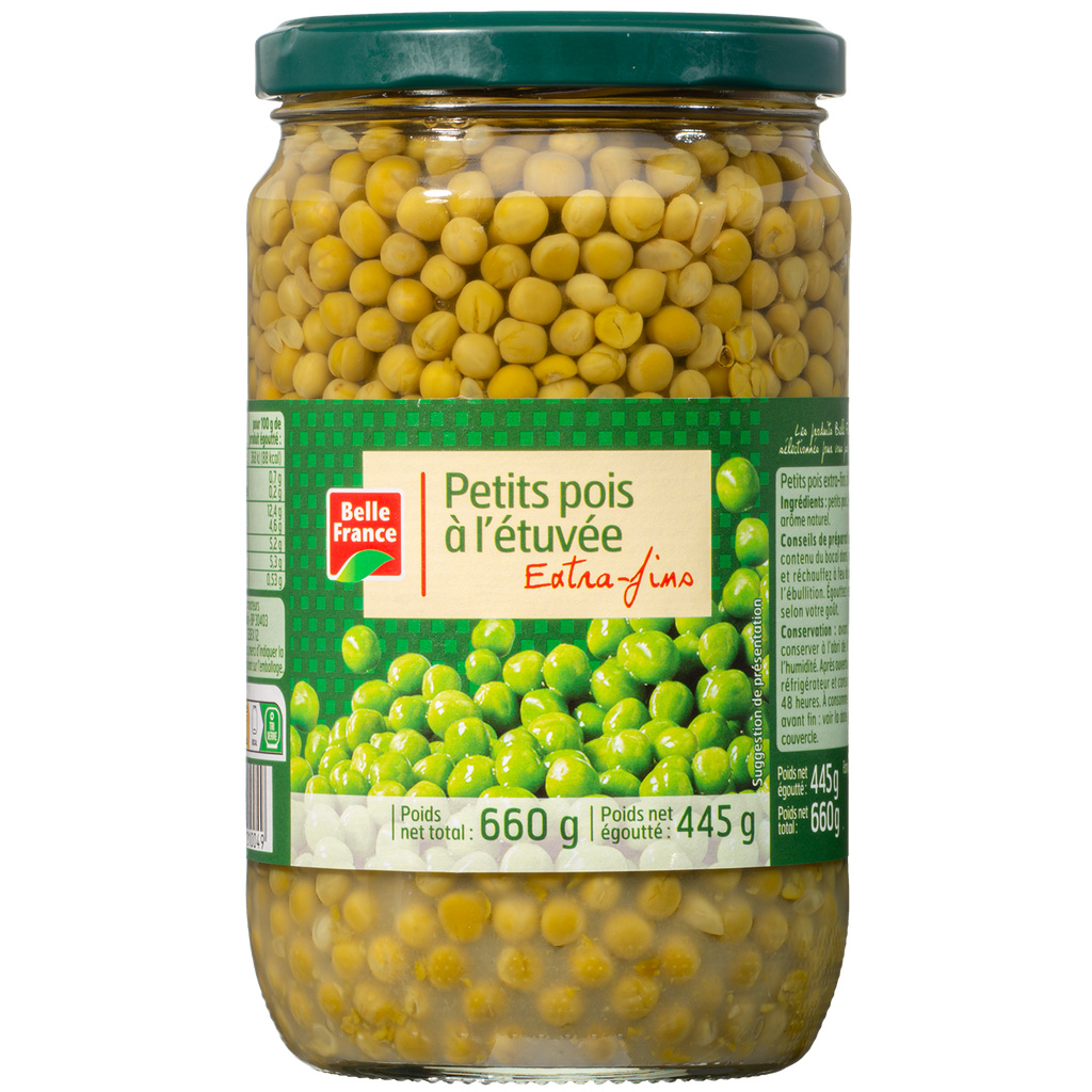 Steamed Green Peas Belle France Jar 660g
