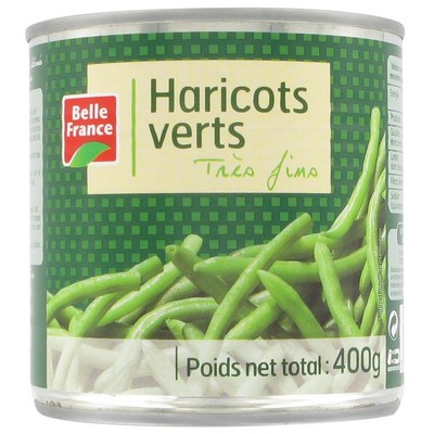 Very Fine Green Beans Belle France Can 400g