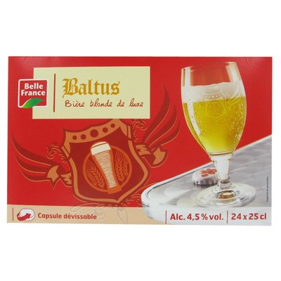 Baltus Premium Blonde Beer 4.5% Belle France Bottle 24x25cl