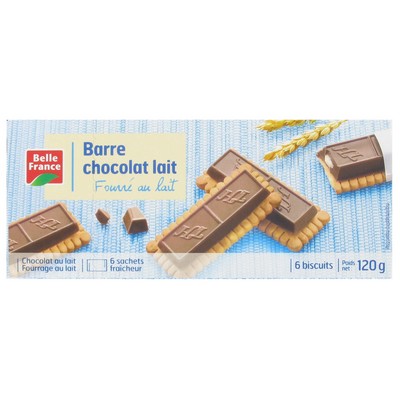Milk Chocolate Bar x6 Belle France Box 125g