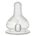 2 tétines silicone base étroite AIR CONTROL +6m Lait Infantile TIGEX