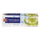 15 sachets Transparents de 24 glaçons - auto-fermeture à valve