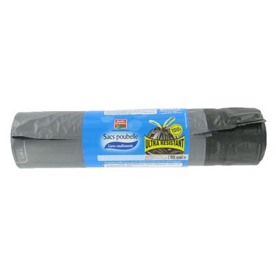 Sacs poubelle 100L lien coulissant ultra résistant