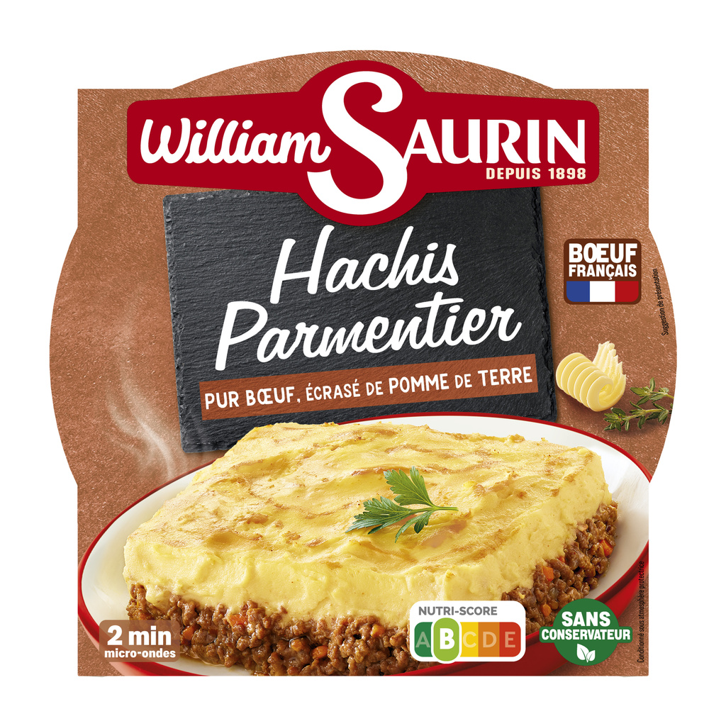 WILLIAM SAURIN - Hachis Parmentier Tray Pure Beef, Mashed Potatoes 300G