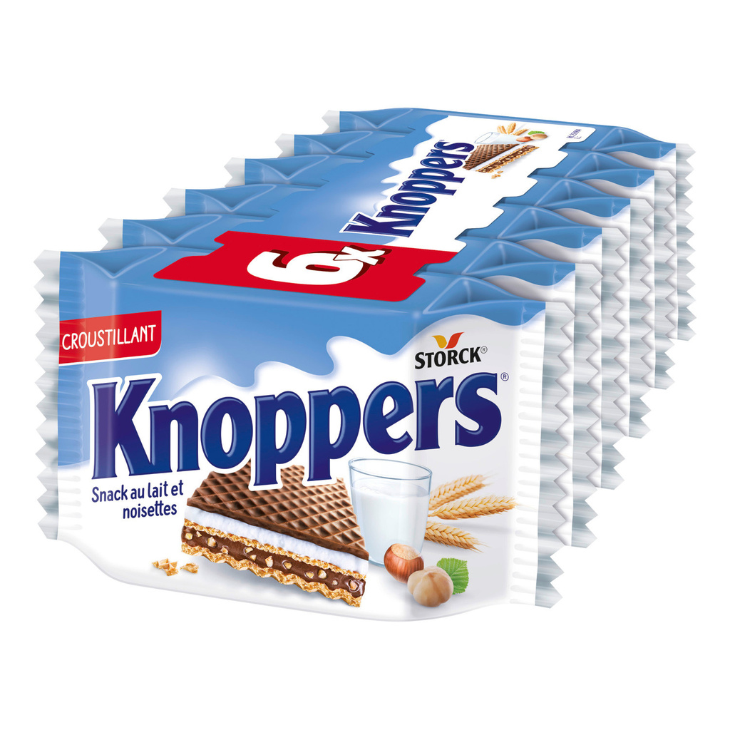 Knoppers Milk Hazelnut Wafers x6 150g