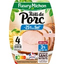 Rôti de Porc 4 Tranches -25% de Sel Conservation Sans Nitrite