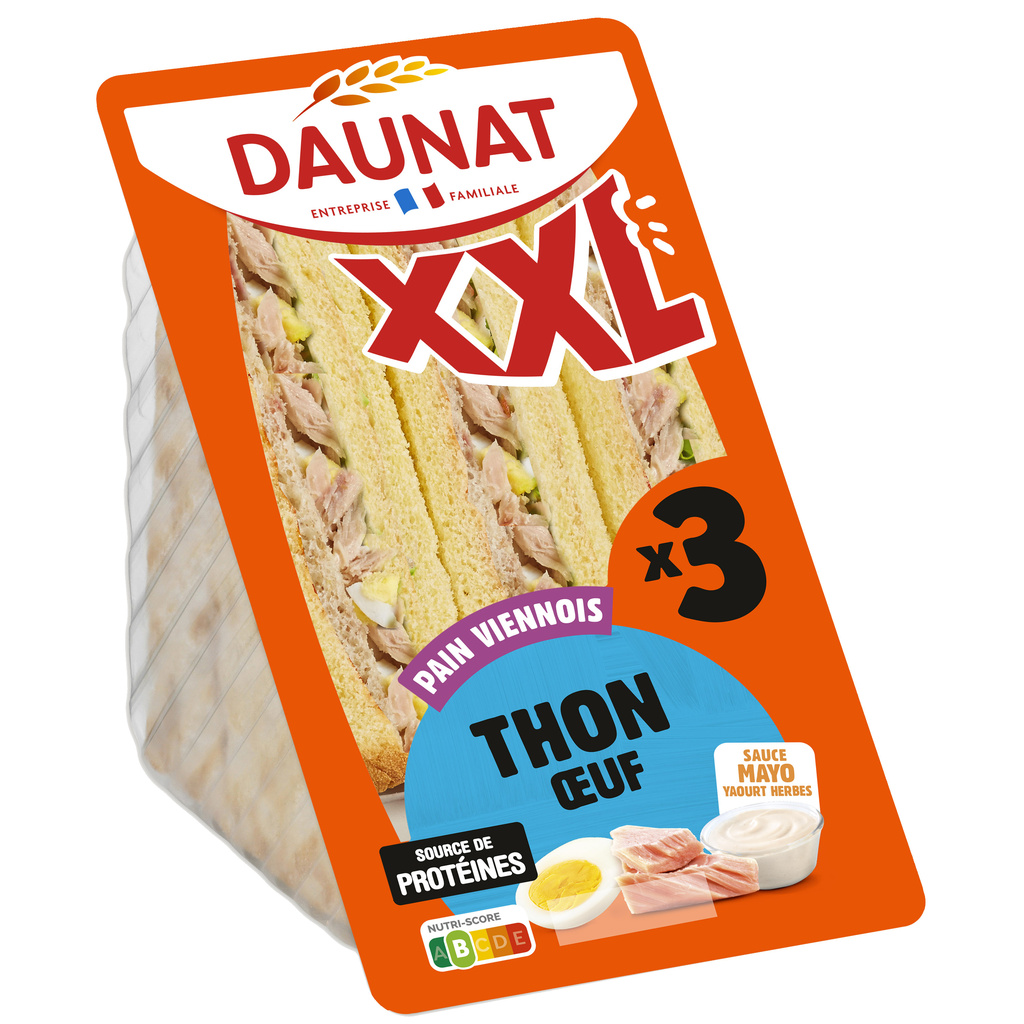 Sandwich XXL Viennois Thon Œuf Daunat 230g
