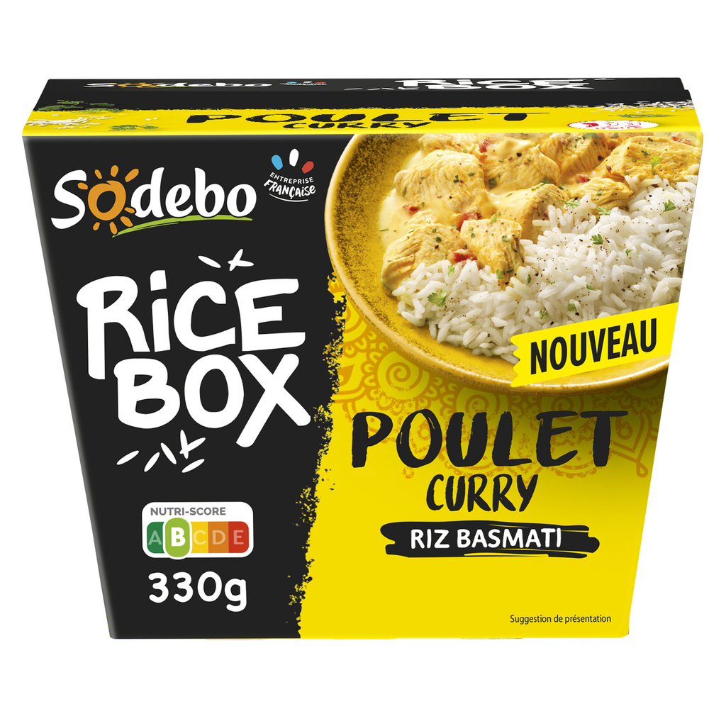 SODEBO RICEBOX 330G Poulet Curry