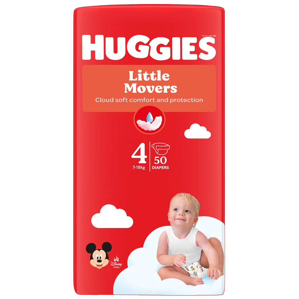 Couches Huggies Little Movers T4x50