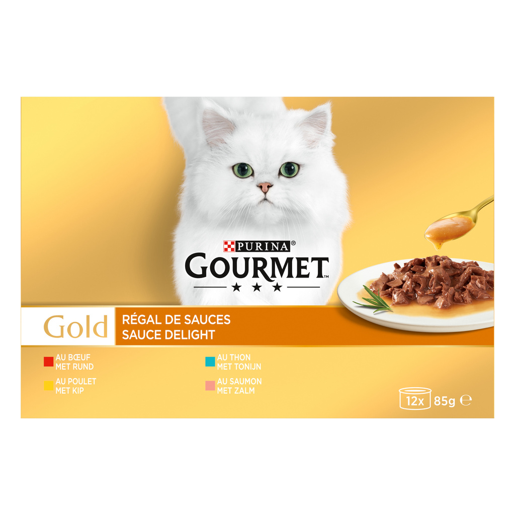 GOURMET GOLD - Sauce Delights - 12x85g - Cans for Adult Cats