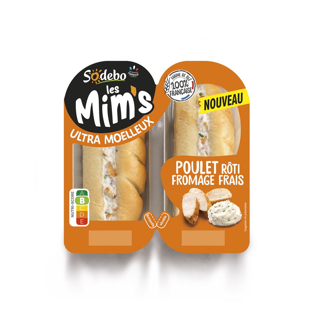 Sodebo Les Mim's Sandwich Poulet 120g