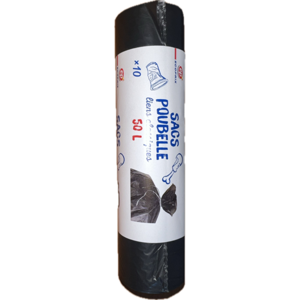 Francap classic tie trash bags 50L x10