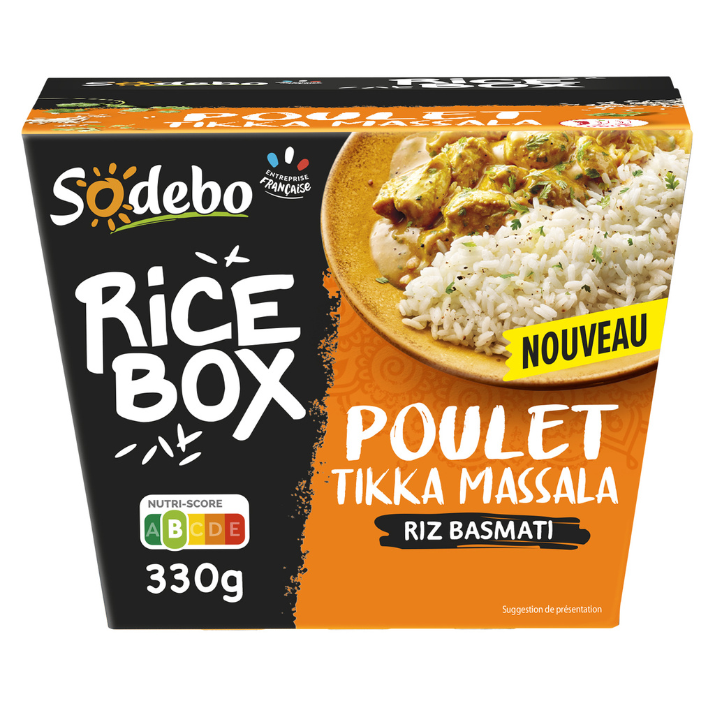 SODEBO Ricebox 330g Poulet Tikka