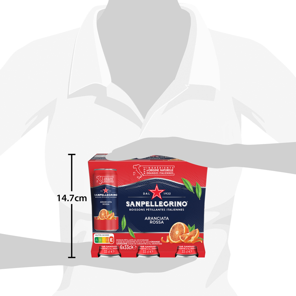 SANPELLEGRINO Boisson Pétillante Aranciata 6x33cl