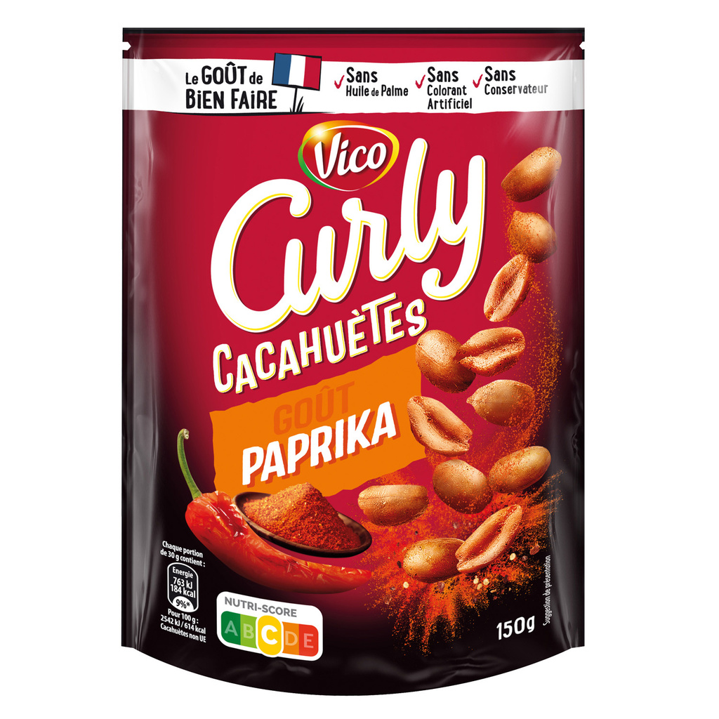 Cacahuètes Curly Paprika 150g