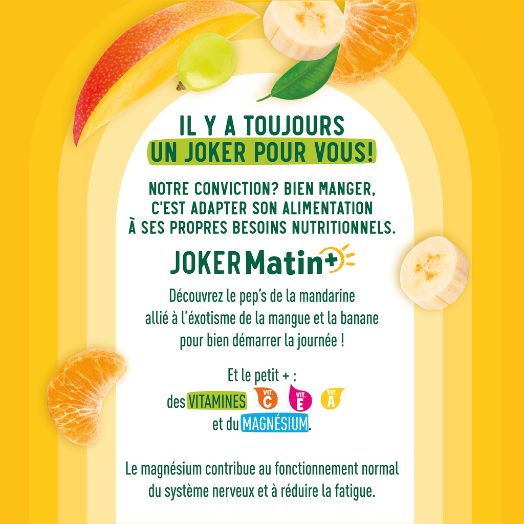 JOKER Matin+ Mandarine, Mangue & Banane 0.9L