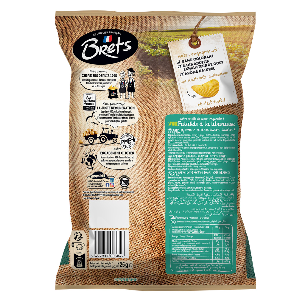 Brets Chips Saveur Falafel Libanais 125g