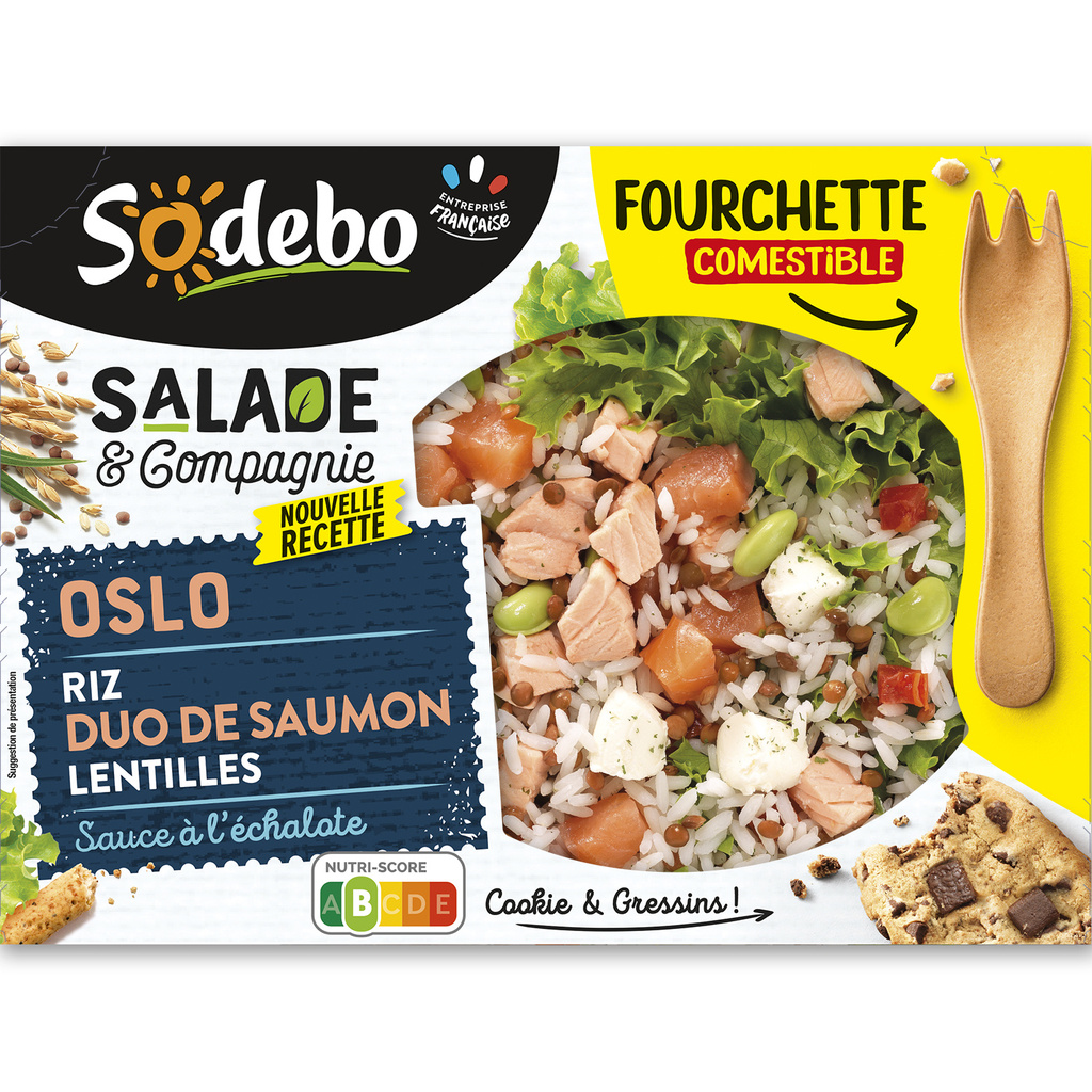 Sodebo Salade&Cie 320g Oslo Riz & Saumon