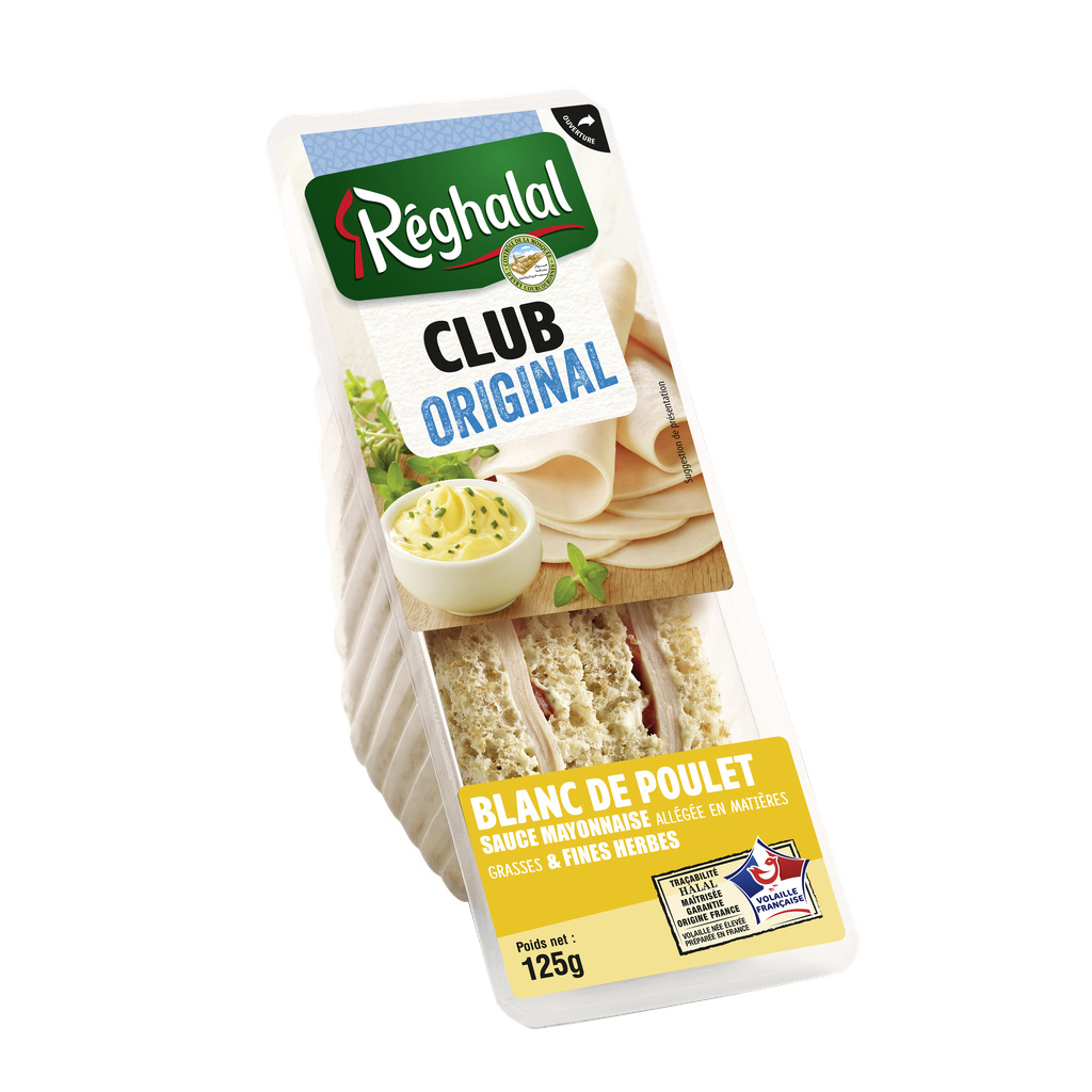 RegHalal Club de Poulet Français Halal 125g