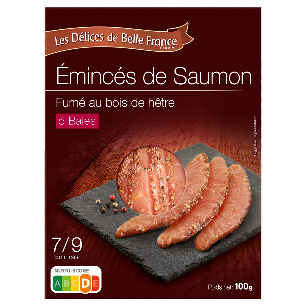 Émincé de Saumon Fumé 5 Baies DBF Barquette 100g