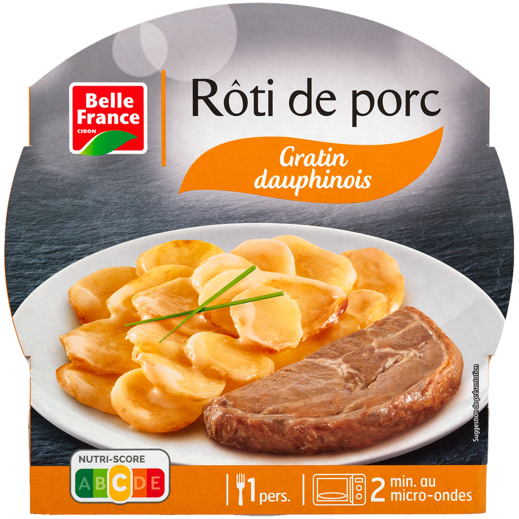 Rôti de Porc Gratin Dauphinois Belle France Barquette + Four 300g