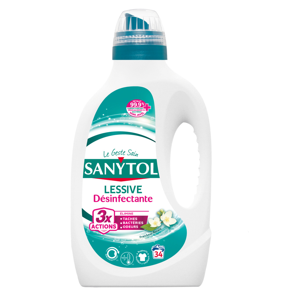 Sanytol Lessive Désinfectante Fraîcheur Florale 1.70L 34 Lavages