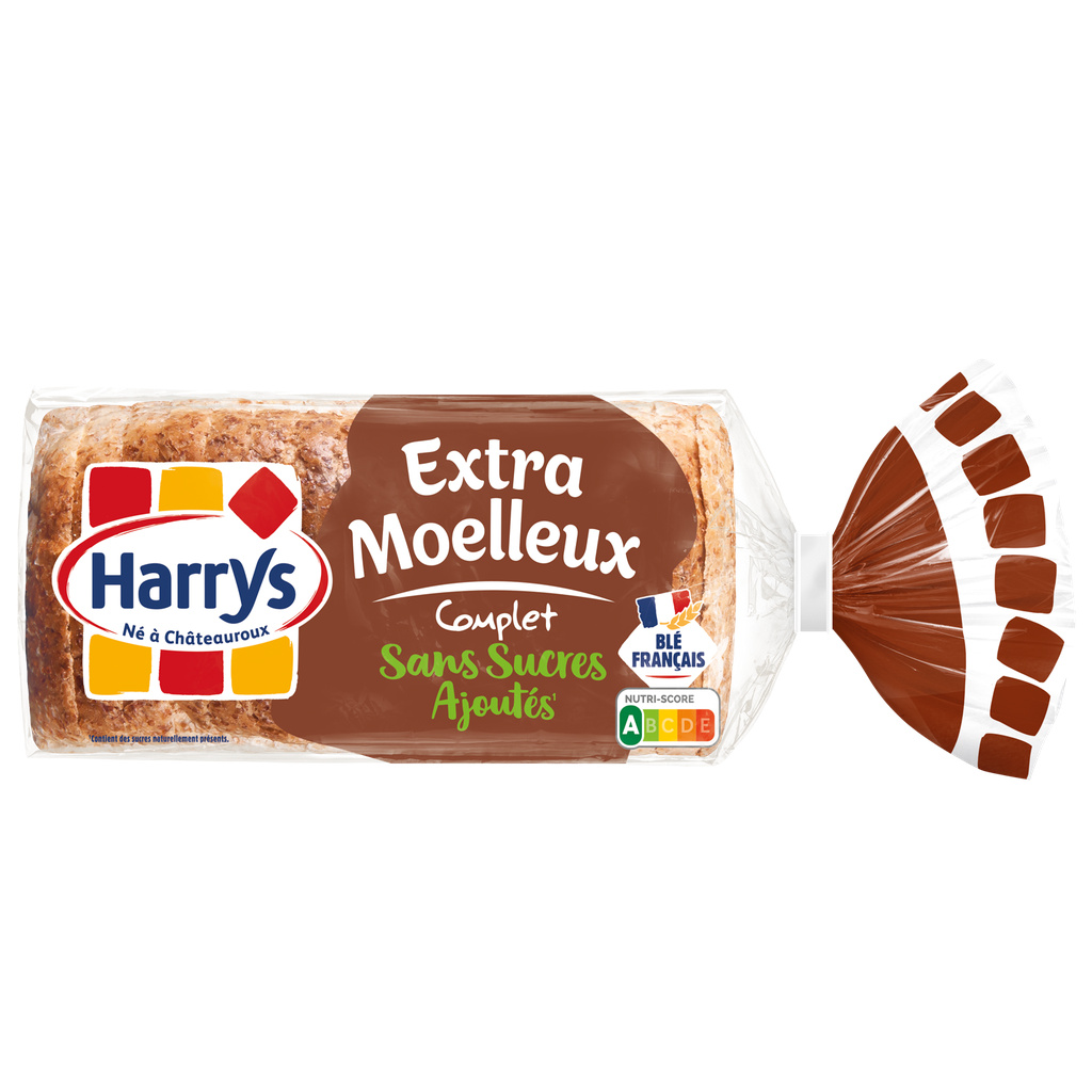 HARRYS Whole Wheat Extra Soft Sandwich Bread No Added Sugar 280g
