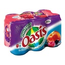 OASIS FRUITS APPLE BLACKCURRANT RASPBERRY SLEEK CAN 6X33CL