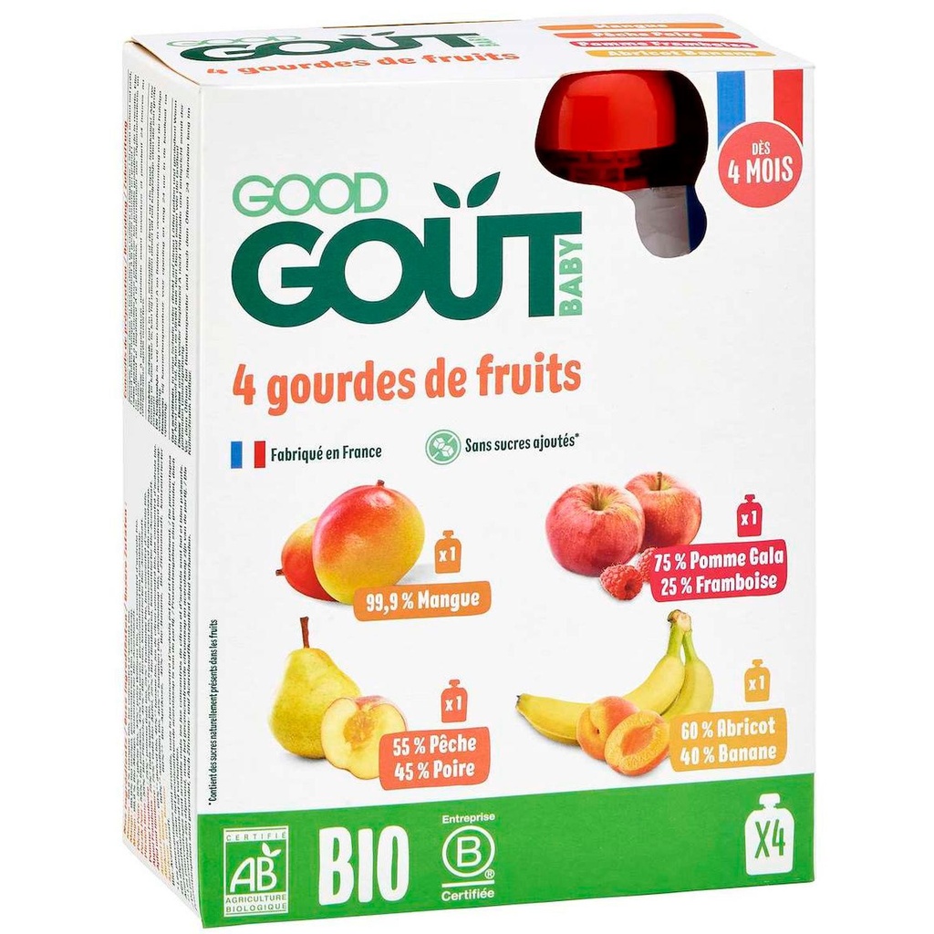 ORGANIC GOOD 4 COMPOTES/4 FLAVORS PACK