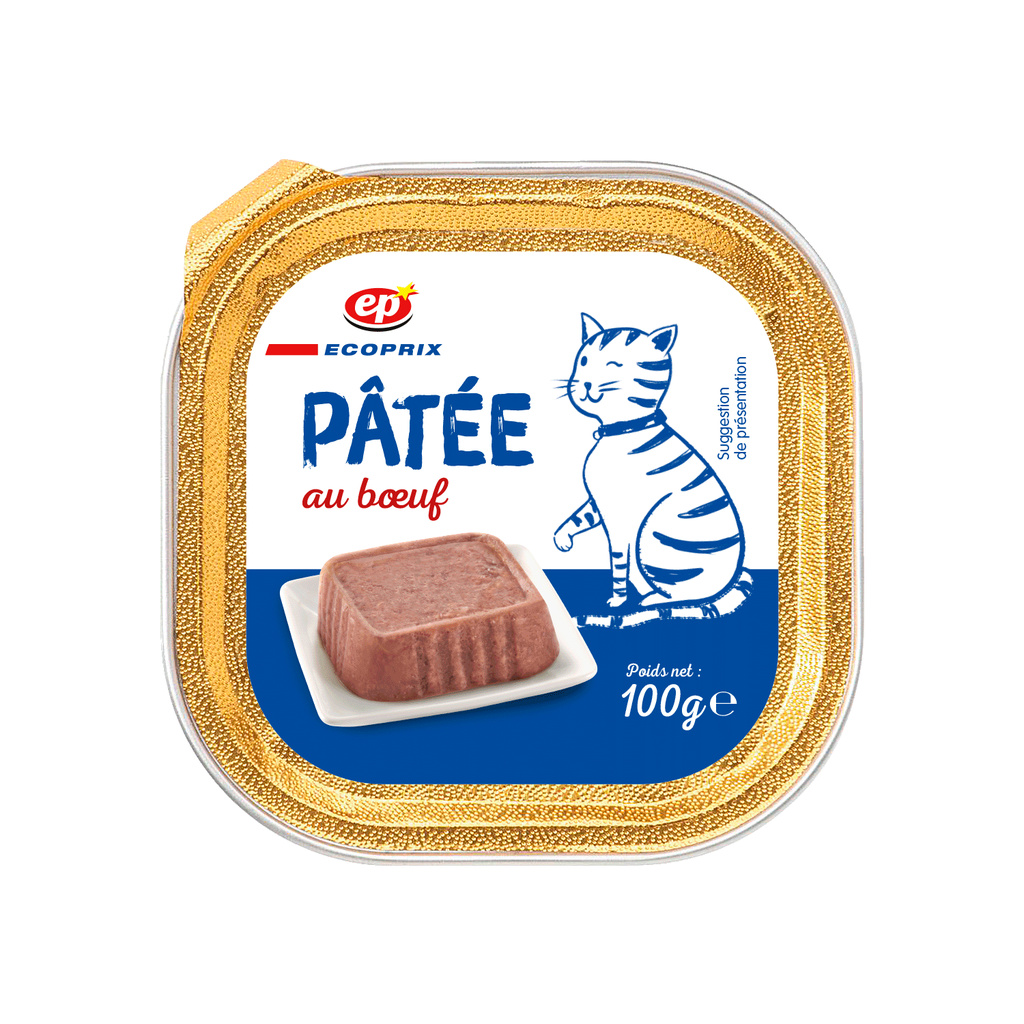 Beef Pâté for Cats Tray 100g