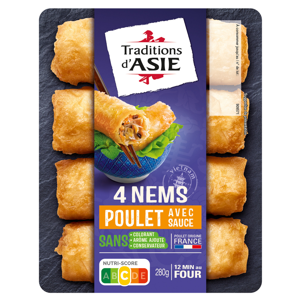 4 Nems au Poulet Traditions d'Asie 280g