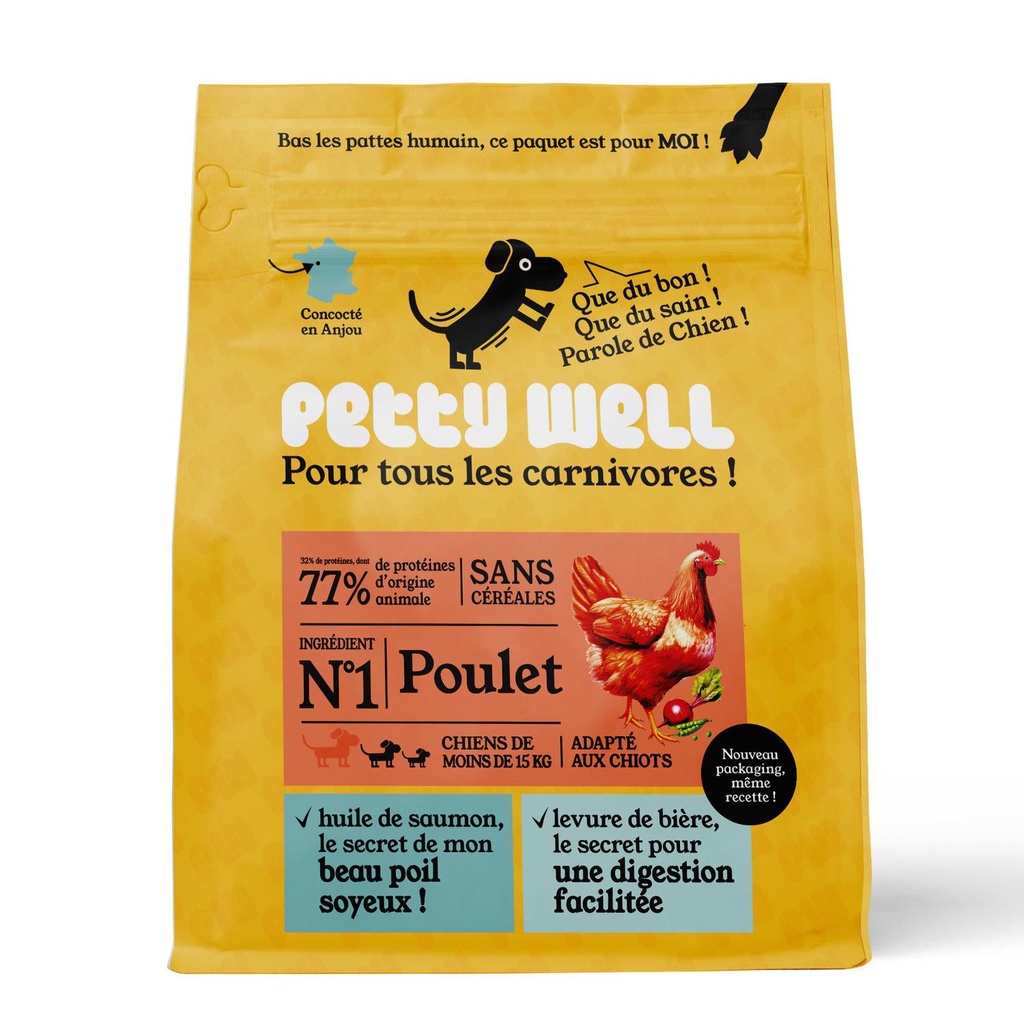 CROQ.1KG CHIEN POULET PET