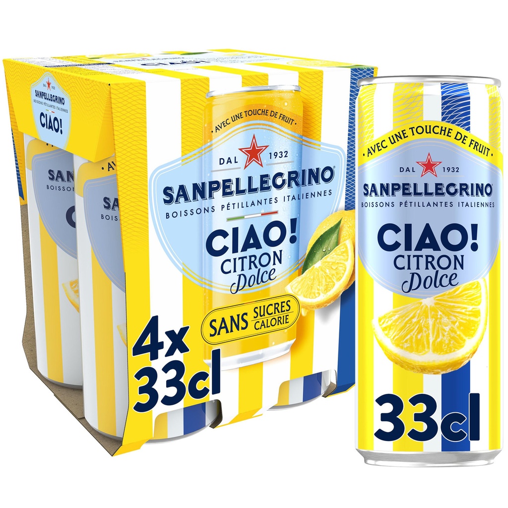 Sanpellegrino Ciao Lemon Soda 4x33cl