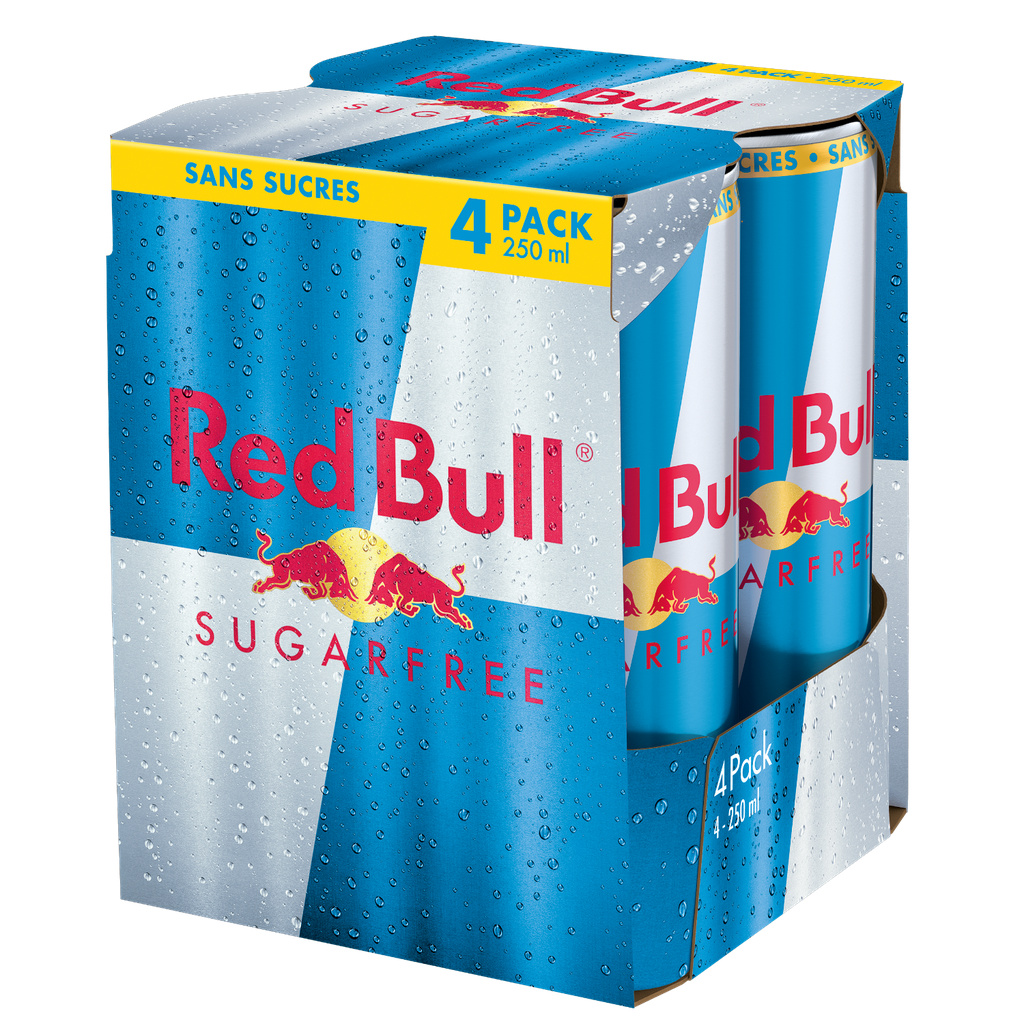 Red Bull, sugar-free energy drink, 4x250ml