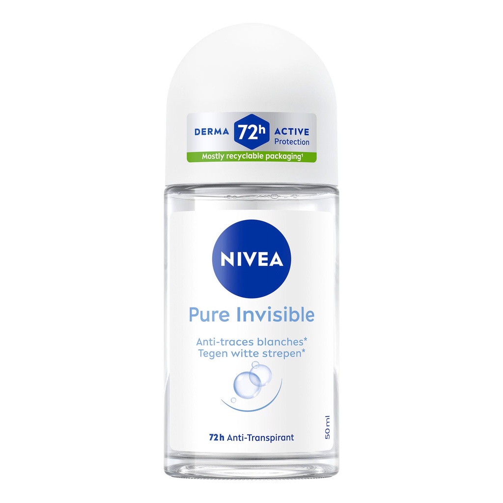 NIVEA Invisible Roll-On Deodorant 50ml for Women