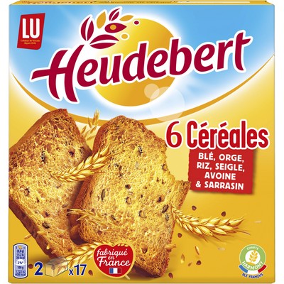 [000281] Heudebert Biscotte 6 céréales 300g